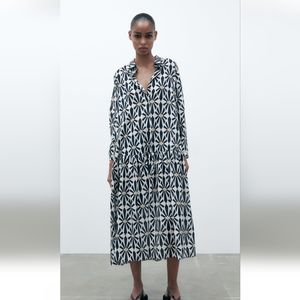 Zara Long Print Dress